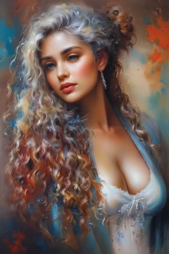 fantasy portrait,romantic portrait,fantasy art,mystical portrait of a girl,young woman,oil painting,art painting,girl portrait,fantasy woman,oil painting on canvas,celtic woman,woman portrait,fantasy picture,world digital painting,portrait of a girl,boho art,young lady,italian painter,celtic queen,persian,Illustration,Paper based,Paper Based 04