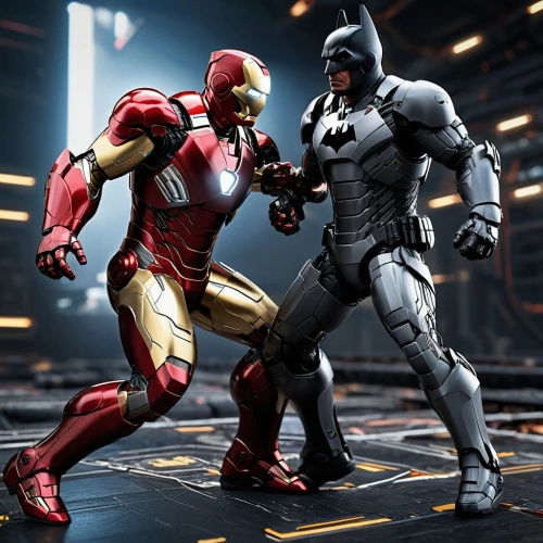 marvel figurine,civil war,steel man,striking combat sports,iron-man,superhero background,collectible action figures,versus,ironman,iron man,digital compositing,comic characters,sparring,competition event,fighting poses,mixed martial arts,actionfigure,figure of justice,clash,combat sport,Photography,General,Sci-Fi