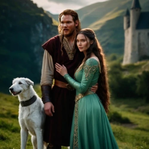 shepherd romance,a fairy tale,king arthur,carpathian shepherd dog,prince and princess,camelot,celtic queen,companion dog,throughout the game of love,bohemian shepherd,fairy tale,beautiful couple,lindos,thorin,fantasy picture,htt pléthore,vikings,fairytale characters,couple goal,fairytale