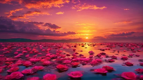 sea of flowers,flower in sunset,splendor of flowers,flower field,field of flowers,flowerful desert,flower background,flower water,splendid colors,rose petals,rose pink colors,pink dawn,landscape rose,anemone japan,pink water lilies,flower carpet,blanket of flowers,blooming field,flowers field,everlasting flowers,Photography,General,Fantasy