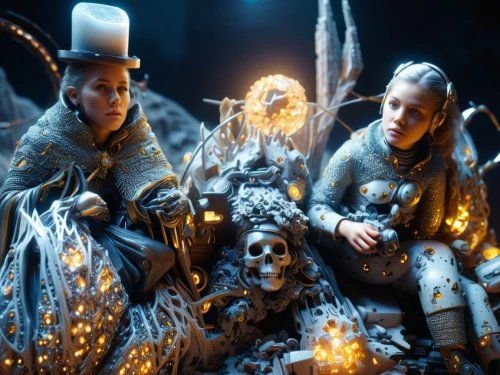 valerian,elves,angels of the apocalypse,the night of kupala,celebration of witches,vikings,visual effect lighting,shamanism,witches,father frost,shaman,digital compositing,norse,cauldron,hanging elves,elven,scene lighting,dwarves,3d fantasy,underworld,Photography,General,Sci-Fi