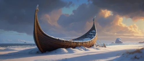 viking ship,viking ships,northrend,longship,winter landscape,ice boat,fantasy landscape,thermokarst,snow landscape,fantasy picture,viking grave,long-tail boat,boat landscape,north pole,viking,sail ship,dug out canoe,snow scene,vikings,snowy landscape,Conceptual Art,Fantasy,Fantasy 01