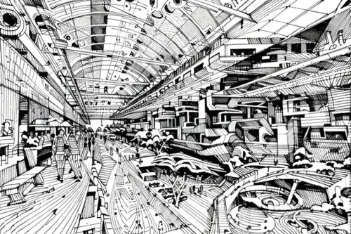 panopticon,biomechanical,sci fiction illustration,sci-fi,sci - fi,scifi,industry 4,science-fiction,sci fi,circuitry,cybernetics,panoramical,spaceship space,science fiction,manufacture,industries,sidonia,cyberspace,manufactures,machinery,Design Sketch,Design Sketch,None