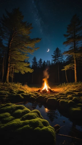 campfire,campfires,camping,camp fire,night photography,wilderness,long exposure,campsite,tent camping,camping car,night scene,firepit,night image,night photograph,long exposure light,free wilderness,campire,campground,fireflies,nightscape,Photography,General,Fantasy