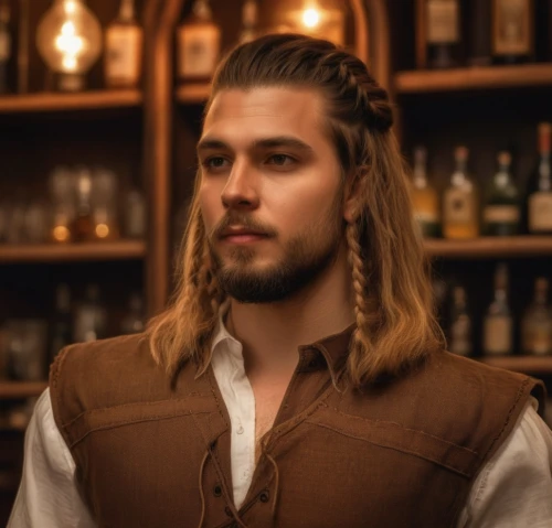 leonardo devinci,mullet,male elf,jack rose,apothecary,bartender,htt pléthore,barman,whiskey,cullen skink,musketeer,haighlander,male character,melchior,lucus burns,braided,witcher,konstantin bow,man portraits,the long-hair cutter,Photography,General,Fantasy