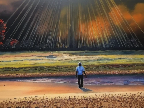 dead vlei,cosmos field,post-apocalyptic landscape,burned land,yamada's rice fields,lake of fire,evangelion,futuristic landscape,autumn background,salt meadow landscape,meteorite impact,the end of the world,backgrounds,landscape background,scorched earth,burning earth,volcanic field,viewing dune,lost in space,meteor rideau,Illustration,Paper based,Paper Based 03