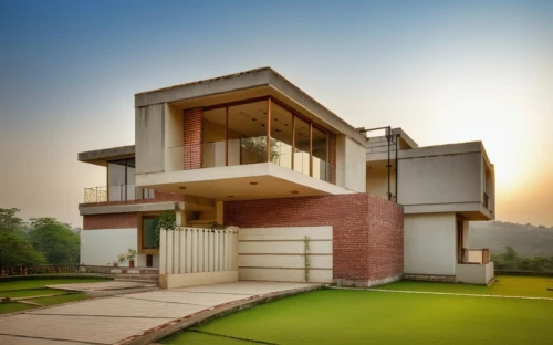 build by mirza golam pir,modern house,residential house,modern architecture,feng shui golf course,beautiful home,golf lawn,model house,two story house,chandigarh,private house,dunes house,frame house,home landscape,large home,luxury home,house insurance,residence,cube house,house shape,Photography,General,Realistic