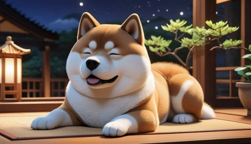 akita inu,akita,kado,shiba,nikko,chinese imperial dog,kishu,shiba inu,formosan mountain dog,samoyed,pungsan dog,malamute,east siberian laika,dog illustration,laika,husky,woofer,tsukudani,west siberian laika,cute cartoon character,Unique,3D,3D Character