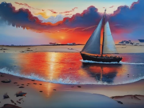 sailing boat,boat landscape,sailing-boat,sail boat,sea sailing ship,sailing ship,sail ship,sailing vessel,sailing boats,sailboat,sailing,boat on sea,sailing ships,scarlet sail,sea landscape,tern schooner,felucca,oil painting on canvas,sailboats,sailing blue purple,Illustration,Paper based,Paper Based 04