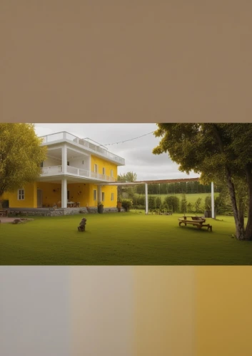 3d rendering,digital compositing,render,golf course background,golf hotel,country hotel,school design,house painting,3d render,color picker,hacienda,termales balneario santa rosa,color is changable in ps,3d rendered,yellow wall,yellow garden,mid century house,acridine yellow,villa,dormitory,Photography,General,Realistic