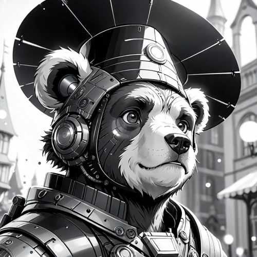 chinese panda,rocket raccoon,shanghai disney,steampunk,pandero jarocho,streampunk,panda,panda bear,pandabear,anthropomorphized animals,french tian,kawaii panda,admiral von tromp,giant panda,firefighter,shuanghuan noble,bun cha,fallout4,raccoon,pandoro,Anime,Anime,Cartoon