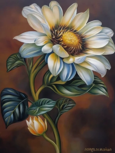 cloves schwindl inge,shasta daisy,marguerite,african daisies,marguerite daisy,flower painting,oil painting on canvas,helianthus,pollinate,carol colman,pollinating,african daisy,south african daisy,oil painting,ox-eye daisy,barberton daisies,dahlia white-green,leucanthemum,chrysanthemum,celestial chrysanthemum,Illustration,Paper based,Paper Based 04