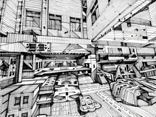 mono-line line art,wireframe graphics,mono line art,kowloon city,store fronts,wireframe,game drawing,townscape,office line art,city scape,ship yard,animal line art,market,urban landscape,the market,camera drawing,pen drawing,pencils,comic style,camera illustration,Design Sketch,Design Sketch,None