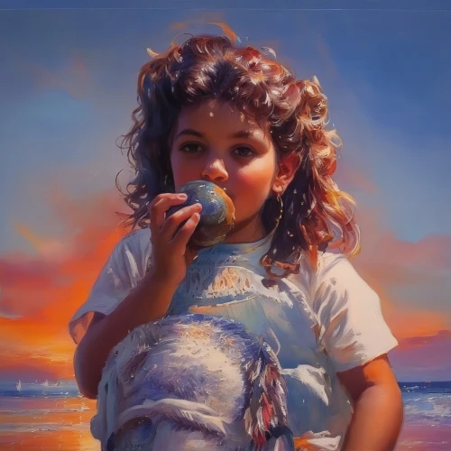 girl with bread-and-butter,girl with a dolphin,woman eating apple,girl with cereal bowl,woman with ice-cream,watermelon painting,child portrait,painting technique,girl picking apples,oil painting,girl in the kitchen,oil painting on canvas,italian painter,little girl with balloons,woman holding pie,girl with cloth,art painting,painting eggs,painting easter egg,painting,Illustration,Paper based,Paper Based 04