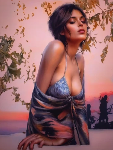 aditi rao hydari,priyanka chopra,world digital painting,digital painting,neha,hula,radha,veena,iranian,rosa bonita,girl on the dune,moana,persian,sexy woman,kamini kusum,tantra,humita,sari,girl on the river,kim,Illustration,Paper based,Paper Based 04