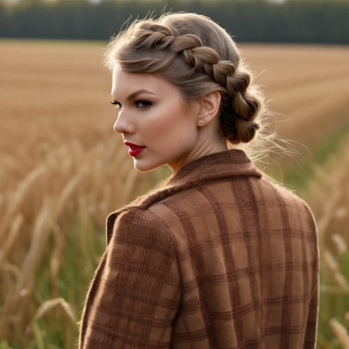 braid,updo,french braid,brown fabric,vintage woman,chignon,vintage girl,woman of straw,layered hair,gypsy hair,vintage fashion,braids,strands of wheat,vintage women,princess leia,braiding,wheat ear,countrygirl,straw field,red-brown