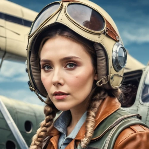 fighter pilot,princess leia,glider pilot,pilot,aviator,clove,solo,allied,peaked cap,retro woman,vintage girl,retro women,bomber,vintage woman,sparrow,yuri gagarin,daisy jazz isobel ridley,1940 women,warsaw uprising,piper