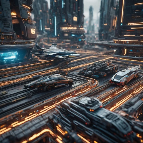 futuristic landscape,scifi,sci-fi,sci - fi,metropolis,valerian,sci fi,tileable,intersection,futuristic,space ships,expanse,harbour city,transport hub,fleet and transportation,city blocks,spaceship space,bottleneck,dreadnought,dystopian,Photography,General,Sci-Fi