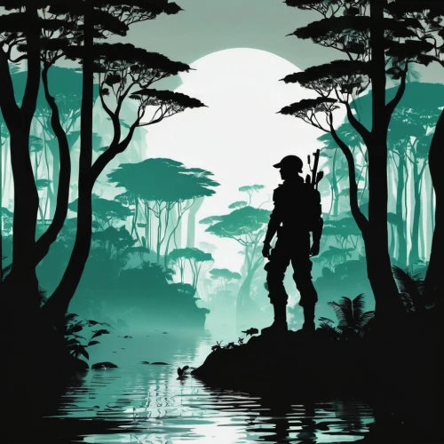 silhouette art,map silhouette,silhouette,man silhouette,art silhouette,tree silhouette,silhouettes,the silhouette,game illustration,silhouette of man,mobile video game vector background,patrols,patrol,cartoon video game background,cowboy silhouettes,lost in war,silhouetted,vietnam,game art,old tree silhouette,Illustration,Black and White,Black and White 31