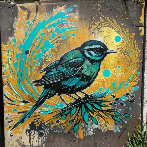 bird painting,reykjavik,são paulo,belfast,graffiti art,berlin-kreuzberg,blue bird,grafitti,bird robin,porto alegre,streetart,urban street art,valparaiso,graffiti,garden bird,shoreditch,magpie,grafiti,tel aviv,vancouver,Illustration,Realistic Fantasy,Realistic Fantasy 23