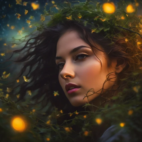 mystical portrait of a girl,fantasy portrait,faery,faerie,romantic portrait,girl in a wreath,girl with tree,portrait photography,the enchantress,image manipulation,photoshop manipulation,photo manipulation,portrait photographers,beautiful girl with flowers,girl in flowers,fantasy picture,portrait background,dryad,retouch,photomanipulation