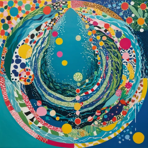 shirakami-sanchi,colorful spiral,circle paint,whirlpool pattern,japanese wave paper,jellyfish collage,color circle,circles,colorful water,liquid bubble,whirlpool,tsunami,swim ring,kaleidoscope,petri dish,circular,soap bubbles,spiral,abstract multicolor,ripple,Illustration,Abstract Fantasy,Abstract Fantasy 08