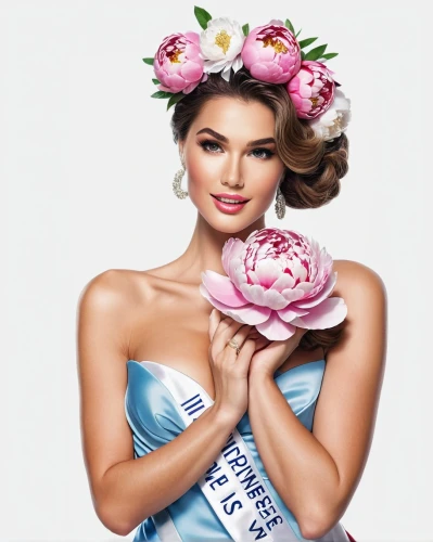 miss universe,miss vietnam,social,women's cosmetics,spring crown,beauty shows,beauty pageant,pageant,flower wall en,miss circassian,flowers png,beautiful girl with flowers,expocosmetics,tiara,international women's day,advertising campaigns,with roses,with a bouquet of flowers,beautiful woman,crown render,Illustration,Paper based,Paper Based 09