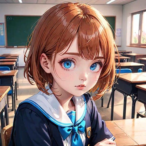 worried girl,girl studying,classroom,tutor,detention,heterochromia,classroom training,mikuru asahina,bulli,cinnamon girl,schoolgirl,student,teacher,school clothes,anime girl,school uniform,mako,tutoring,school start,primary school student,Anime,Anime,General