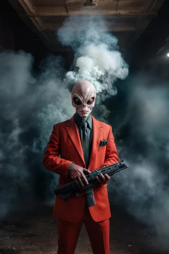 man holding gun and light,smoke background,red smoke,camacho trumpeter,smoking man,conceptual photography,business angel,smoke dancer,laser guns,violinist violinist of the moon,cosplay image,the smoke,suit actor,green smoke,e-cigarette,photoshop manipulation,social,pipe smoking,photomanipulation,cloud of smoke