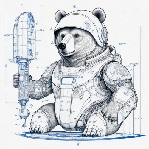 icebear,nordic bear,ice bear,ursa,ursa major zodiac,bear guardian,scandia bear,bear,left hand bear,great bear,polar bear,ursa major,white bear,soyuz,astronautics,aquanaut,spacesuit,cosmonaut,bear market,cute bear,Unique,Design,Blueprint