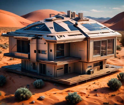 dunes house,solar cell base,arid land,the desert,dune ridge,admer dune,capture desert,mobile home,desert,sahara desert,sahara,arid,sossusvlei,desert desert landscape,desert landscape,clay house,martian,roof landscape,inverted cottage,cube stilt houses,Photography,General,Sci-Fi