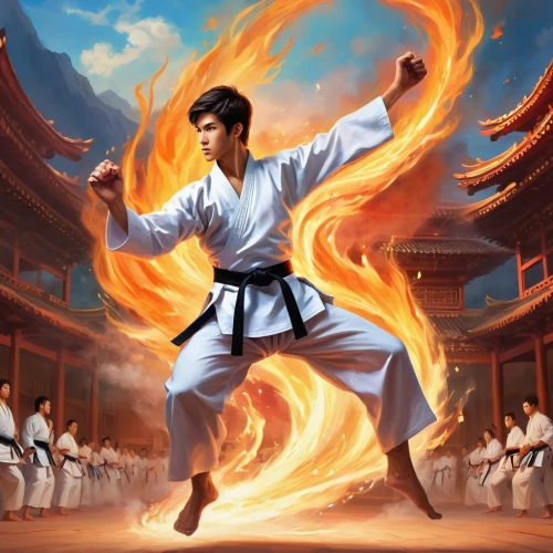 taijiquan,shaolin kung fu,tang soo do,taekkyeon,shorinji kempo,wushu,haidong gumdo,japanese martial arts,martial arts,xing yi quan,baguazhang,kungfu,karate,kung fu,taekwondo,jeet kune do,karate kid,flame spirit,vovinam,bagua,Illustration,Realistic Fantasy,Realistic Fantasy 01