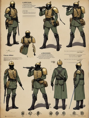 the sandpiper general,combat medic,grenadier,infantry,red army rifleman,steel helmet,military organization,orders of the russian empire,french foreign legion,federal army,shield infantry,monkey soldier,marine expeditionary unit,war correspondent,gunsmith,german helmet,heavy armour,the sandpiper combative,strong military,concept art,Unique,Design,Character Design