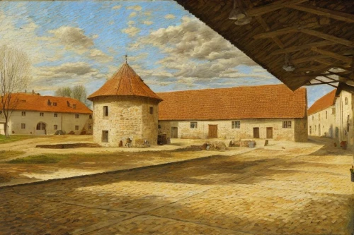 moret-sur-loing,fortified church,zamek malbork,zwartnek arassari,sibiu,jaśminowiec,rubjerg knude,bamberg,medieval street,village scene,lev lagorio,muenster,tabor,old village,escher village,abbaye de belloc,landsberg,maulbronn monastery,auschwitz i,rathauskeller,Art sketch,Art sketch,Newspaper