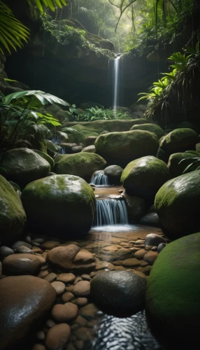a small waterfall,green waterfall,mountain spring,yakushima,flowing water,flowing creek,water flowing,japan garden,mountain stream,japan landscape,clear stream,the brook,waterfall,japan,kyoto,rushing water,water spring,ryokan,water flow,streams,Photography,General,Cinematic