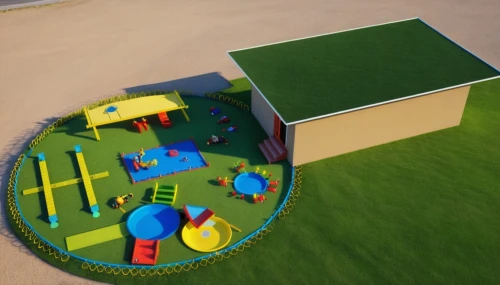 children's playhouse,play yard,play area,children's playground,outdoor play equipment,playset,school design,bounce house,sandbox,mini golf course,playground,kindergarten,3d rendering,playground slide,daycare,play tower,playhouse,animal containment facility,eco-construction,construction set,Photography,General,Realistic