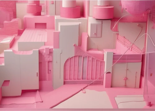 paper art,pink city,pink paper,3d fantasy,pink squares,pink scrapbook,dolls houses,3d render,pink chair,doll house,virtual landscape,pink vector,lego pastel,fantasy city,model house,3d rendering,3d rendered,pink october,low-poly,an apartment,Photography,General,Realistic