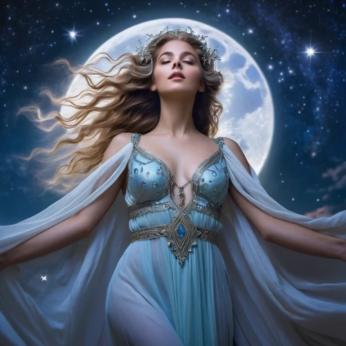 queen of the night,blue moon rose,zodiac sign libra,celtic woman,blue enchantress,fantasy woman,fantasy picture,horoscope libra,celestial body,lady of the night,the snow queen,moonbeam,moonlit night,moon phase,fantasy art,moon and star background,fantasy portrait,moonlit,the night of kupala,celestial bodies,Photography,General,Commercial