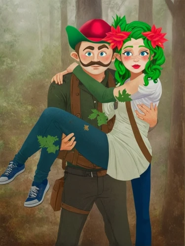 acerola family,nettle family,lilo,grainau,elves,forest workers,acerola,balsam family,fae,hanging elves,dayflower family,valentine gnome,pam trees,scandia gnomes,hemp family,druid grove,gnomes,purslane family,scandia gnome,hikers,Conceptual Art,Fantasy,Fantasy 20