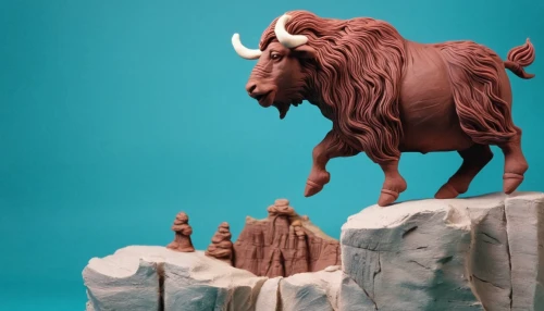 aurochs,horned cows,diorama,taurus,buffalo herder,minotaur,buffalo herd,oxen,bison,tribal bull,mountain cows,buffalo,bos taurus,the zodiac sign taurus,wooden sheep,watusi cow,gnu,yak,bighorn,animal figure,Unique,3D,Clay