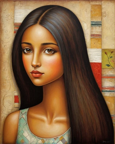 girl portrait,polynesian girl,portrait of a girl,young woman,girl with bread-and-butter,girl with cloth,mystical portrait of a girl,peruvian women,oil painting on canvas,ancient egyptian girl,indigenous painting,girl in a long,oil painting,art painting,native american,girl in cloth,young lady,girl with cereal bowl,selanee henderon,jasmine crape,Art,Artistic Painting,Artistic Painting 29