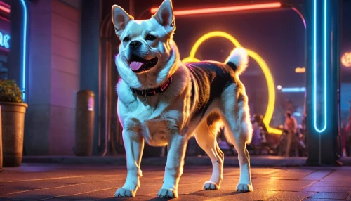 laika,russo-european laika,smaland hound,gsd,cinema 4d,neon human resources,dog street,neon,a police dog,police dog,posavac hound,canine,color dogs,german shepherd,neon sign,neon lights,stray dog,dog,max,3d render,Photography,General,Realistic