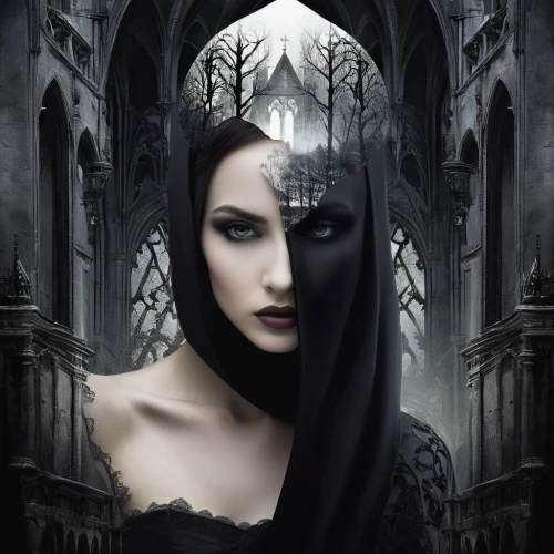 gothic portrait,gothic woman,gothic fashion,gothic style,gothic,dark gothic mood,gothic dress,goth woman,mourning swan,gothic architecture,dark art,dark angel,vampire woman,masque,fantasy portrait,priestess,the enchantress,mirror of souls,goth,dark portrait,Photography,Artistic Photography,Artistic Photography 06