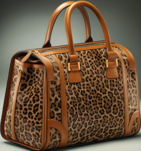 diaper bag,laptop bag,duffel bag,animal print,business bag,leather suitcase,handbag,birkin bag,kelly bag,luxury accessories,leopard,luggage and bags,attache case,luggage,carry-on bag,shoulder bag,travel bag,stone day bag,briefcase,hand luggage,Photography,General,Realistic