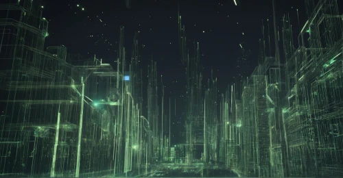 cyberspace,futuristic landscape,scifi,matrix,virtual landscape,metropolis,wireframe,fractal environment,sci fi,sci - fi,sci-fi,borealis,sci fiction illustration,cyber,neural pathways,fantasy city,cyberpunk,virtual world,destroyed city,black city,Conceptual Art,Sci-Fi,Sci-Fi 04