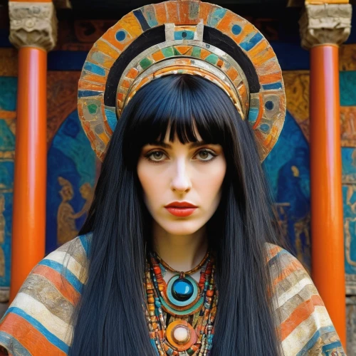 cleopatra,ancient egyptian girl,priestess,pharaonic,ancient egyptian,egyptian,ancient egypt,king tut,egyptology,oriental girl,tutankhamen,hieroglyph,tutankhamun,assyrian,headdress,inka,oriental princess,maat,ankh,mystical portrait of a girl,Art,Artistic Painting,Artistic Painting 38