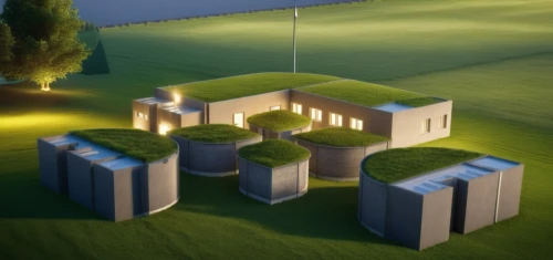 stonehenge,military fort,cube house,golf hotel,solar cell base,golf resort,cube stilt houses,cubic house,peter-pavel's fortress,3d rendering,cube background,isometric,3d render,golf course background,fort,sewage treatment plant,cubes,feng-shui-golf,mausoleum ruins,the golfcourse,Photography,General,Realistic