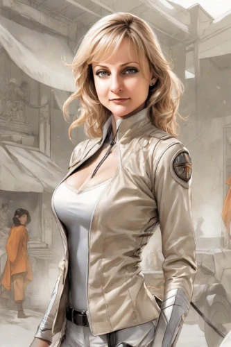 female doctor,female nurse,sci fiction illustration,woman fire fighter,woman holding gun,fallout4,lady medic,action-adventure game,combat medic,sci fi,fighter pilot,cg artwork,blonde woman,space-suit,girl with gun,digital compositing,golden ritriver and vorderman dark,massively multiplayer online role-playing game,policewoman,girl with a gun,Digital Art,Comic