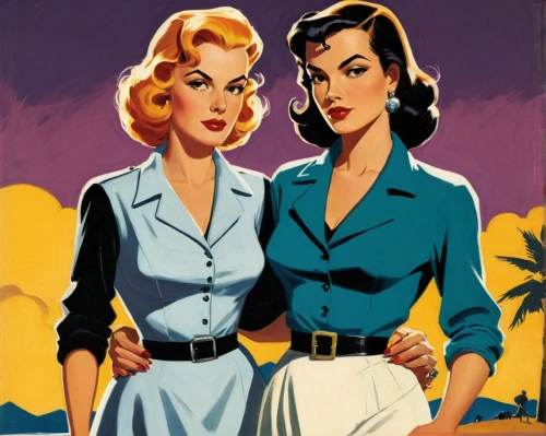 retro women,1940 women,retro pin up girls,pin-up girls,vintage girls,pin up girls,pin ups,women's clothing,retro 1950's clip art,vintage man and woman,vintage 1950s,vintage women,two girls,film poster,ladies clothes,model years 1960-63,50's style,business women,businesswomen,1950s,Illustration,American Style,American Style 09