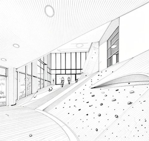 school design,sky space concept,archidaily,daylighting,ceiling construction,panoramical,hallway space,line drawing,office line art,kirrarchitecture,wireframe graphics,subway station,lecture hall,aqua studio,mono-line line art,whitespace,hall,3d rendering,hallway,core renovation,Design Sketch,Design Sketch,None